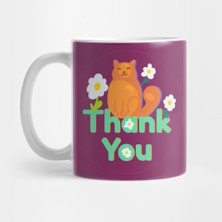 Cute Cat Thank You Mug